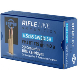 PPU 6,5x55 Swedish FMJ BT 139gr 20 Stk.