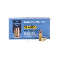 PPU .32 Auto/7,65mm FMJ 71gr/4,6g, 50 Stk./Pkg.