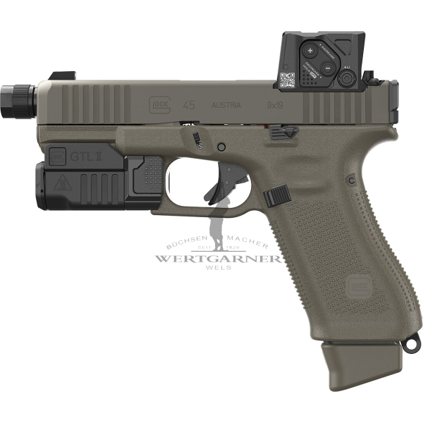 Glock 45 Gen 5 MOS/FS 9x19 M13,5x1 Green Combo COA & GTL II"Hunter Edition"