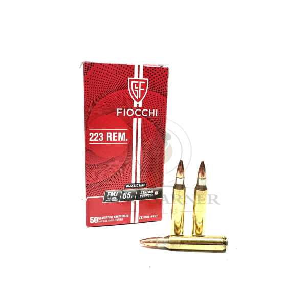 Fiocchi .223 Rem. FMJ 55g, 50Stk./Pkg.