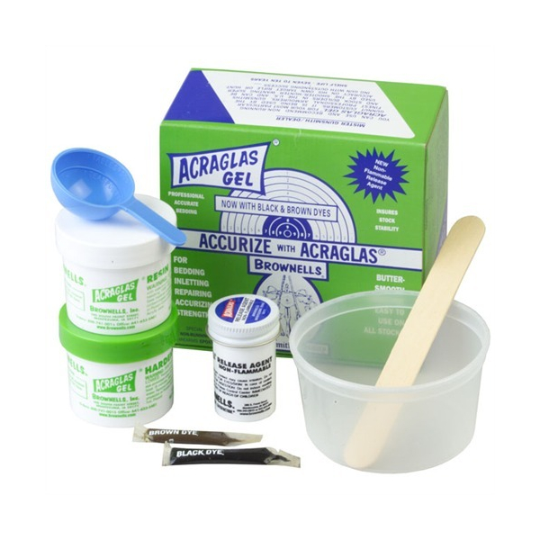 ACRAGLAS GEL 2 GUN BEDDING KITS - BROWNELLS 4 OZ. ACRAGLAS GEL NON-FLAMMABLE KIT