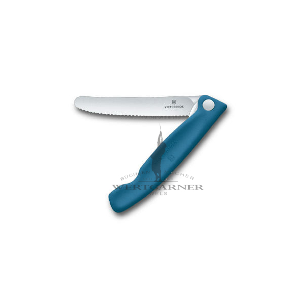 Victorinox Swiss Classic Picknick Messer 11cm Wellen blau