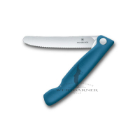 Victorinox Swiss Classic Picknick Messer 11cm Wellen blau