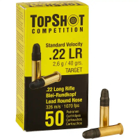 TopShot Competition .22LR 2,6g/40grs SV Target Blei-Rundkopf 50 Stk.