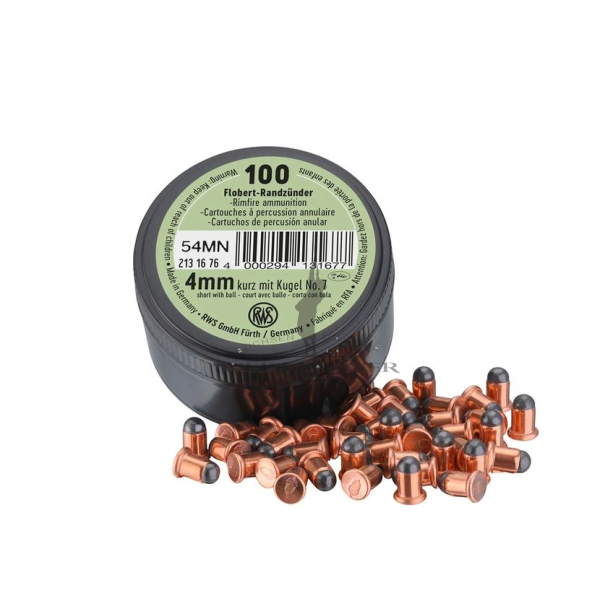 RWS Randzünder 4mm kurz mit Kugel No. 7 100 Stk./ Pkg.